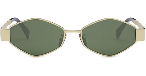 celine metal triomphe geometric sunglasses|TRIOMPHE METAL 03 SUNGLASSES IN METAL .